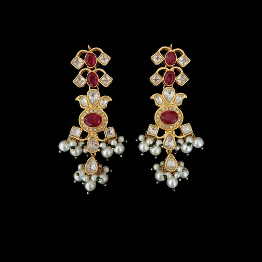 Red Fayra Earrings