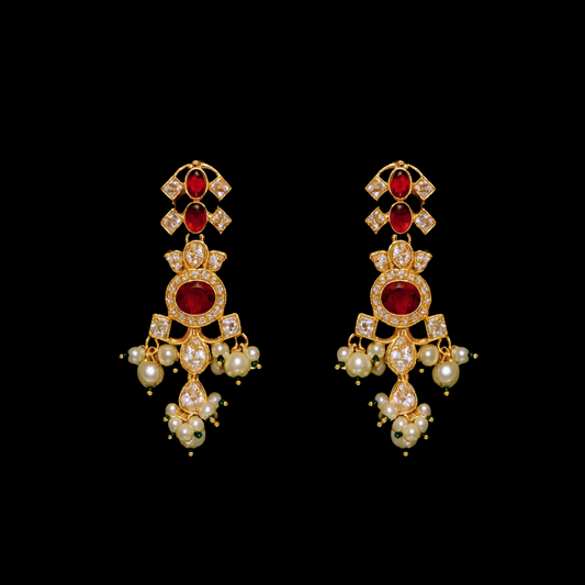 Red Fayra Earrings